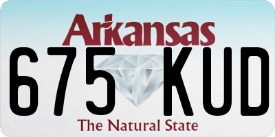 AR license plate 675KUD