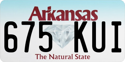 AR license plate 675KUI