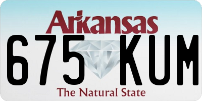 AR license plate 675KUM