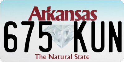 AR license plate 675KUN