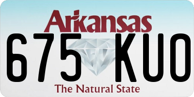 AR license plate 675KUO