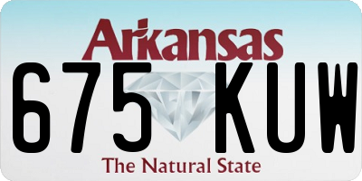 AR license plate 675KUW