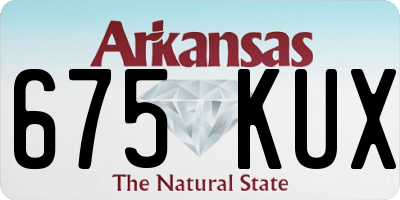 AR license plate 675KUX