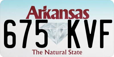 AR license plate 675KVF
