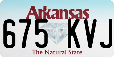 AR license plate 675KVJ