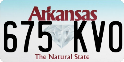 AR license plate 675KVO