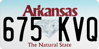AR license plate 675KVQ