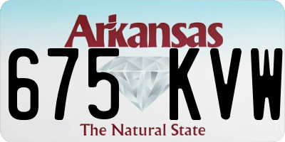 AR license plate 675KVW