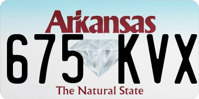 AR license plate 675KVX