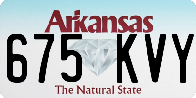 AR license plate 675KVY