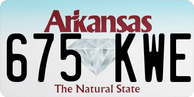 AR license plate 675KWE
