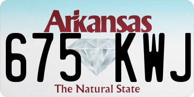 AR license plate 675KWJ