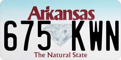 AR license plate 675KWN