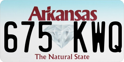 AR license plate 675KWQ