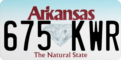 AR license plate 675KWR