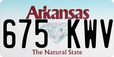 AR license plate 675KWV
