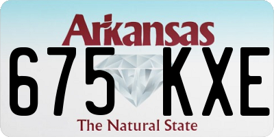AR license plate 675KXE