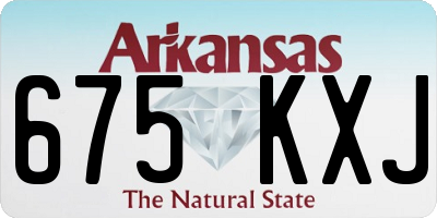 AR license plate 675KXJ