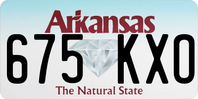 AR license plate 675KXO