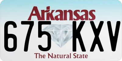 AR license plate 675KXV
