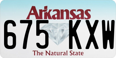 AR license plate 675KXW