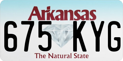 AR license plate 675KYG