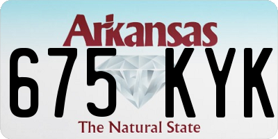 AR license plate 675KYK
