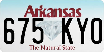 AR license plate 675KYO