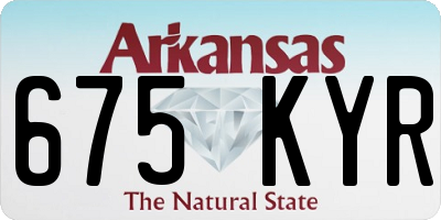 AR license plate 675KYR