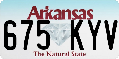 AR license plate 675KYV