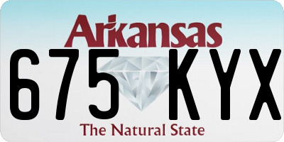 AR license plate 675KYX