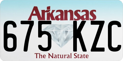 AR license plate 675KZC
