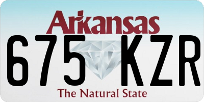AR license plate 675KZR