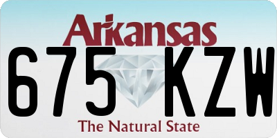 AR license plate 675KZW