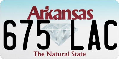 AR license plate 675LAC
