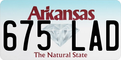AR license plate 675LAD