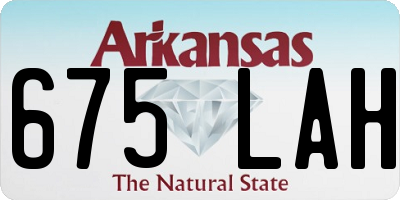 AR license plate 675LAH