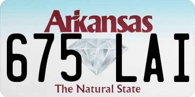 AR license plate 675LAI