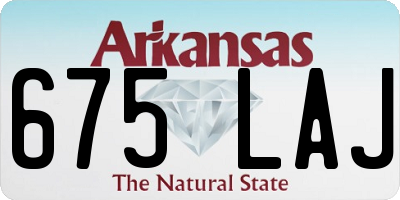 AR license plate 675LAJ