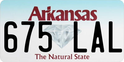 AR license plate 675LAL