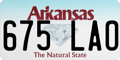 AR license plate 675LAO