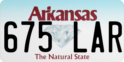 AR license plate 675LAR