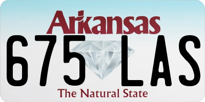 AR license plate 675LAS