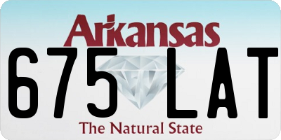 AR license plate 675LAT