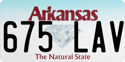AR license plate 675LAV