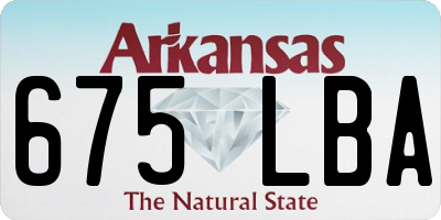 AR license plate 675LBA