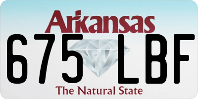 AR license plate 675LBF