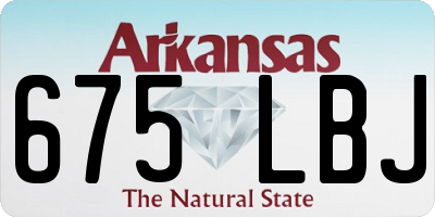 AR license plate 675LBJ