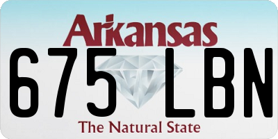 AR license plate 675LBN