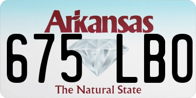 AR license plate 675LBO